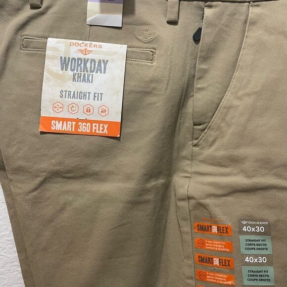 Men's Dockers Straight-Fit Workday Khaki Smart 360 Flex Pants 38x30 - Picture 4 of 15